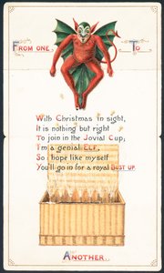Diavolo Rosso e Cesto di Vimini, Cartolina di Natale