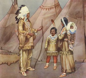 Famiglia di indiani rossi