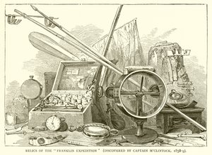 Reliquie della spedizione di Franklin (scoperte dal capitano MClintock, 1858-9) da English School