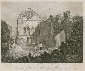 Resti della sala, Palazzo di Winchester, Southwark da English School