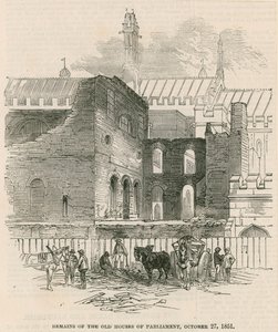 Resti delle vecchie Case del Parlamento, 27 ottobre 1851 da English School