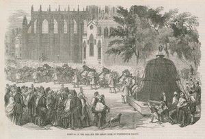 Rimozione della campana per il Grande Orologio del Palazzo di Westminster da English School