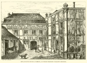 Casa rinascimentale a Reims, in cui risiedeva Madame Clicquot (incisione) da English School