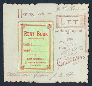 Libro degli affitti, biglietto di Natale