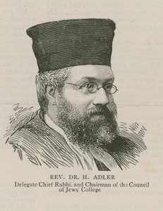 Reverendo Dr H Adler, Rabbino Capo Delegato e Presidente del Consiglio del Collegio Ebraico