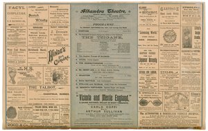 Retro di un volantino pubblicitario per l