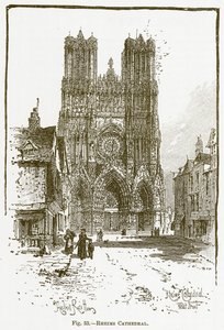 Cattedrale di Reims (incisione) da English School