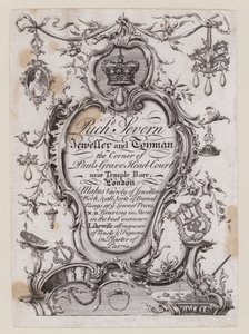 Richard Severn, Gioielliere e Giocattolaio, Temple Bar, Londra, carta commerciale da English School