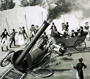 Richard Trevithick costruì una piccola ferrovia circolare a Londra per introdurre le persone al viaggio in treno da English School