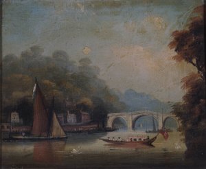 Ponte di Richmond verso Twickenham, Middlesex