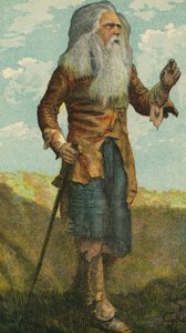 Rip Van Winkle (litografia a colori) da English School
