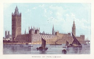 Fiume Tamigi: Case del Parlamento da English School