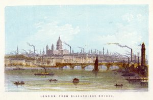 Fiume Tamigi: Londra da Blackfriars Bridge da English School