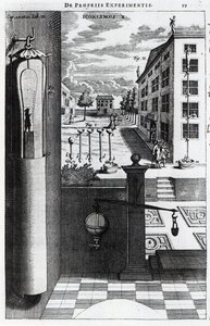 Progetti e idee di Robert Boyle per la pompa a vuoto pubblicati nel 1669 da English School