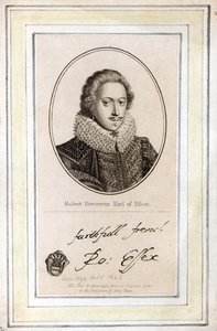 Robert Devereux, 3º conte di Essex (1591-1646), il suo sigillo e autografo da English School