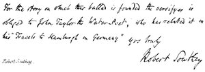 Robert Southey da English School