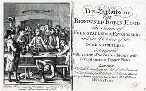 Robin Hood e sua madre ospitati da Esq Gamnell a Gamnell Hall, frontespizio di 