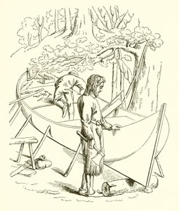 Robinson Crusoe costruisce la sua barca da English School