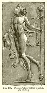 Tavoletta di vetro romana in rilievo da English School
