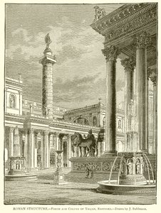 Struttura romana.--Foro e colonna di Traiano, restaurati da English School