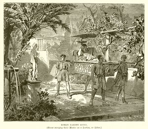 Scena di giardino romano