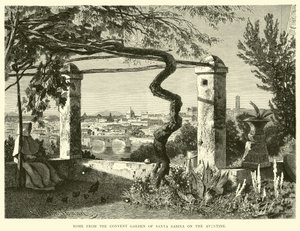 Roma dal giardino del convento di Santa Sabina sull
