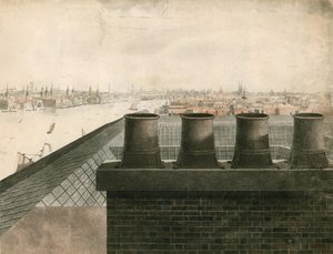Vista dal tetto di Londra e del fiume Tamigi da English School