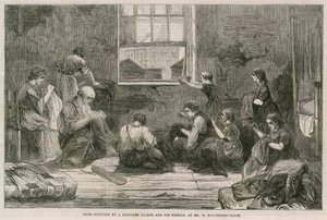 Stanza occupata da un sarto militare e dalla sua famiglia, al n. 10 Hollybush-Place da English School