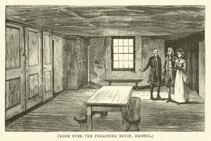 Sala sopra la casa dei predicatori, Bristol (incisione) da English School