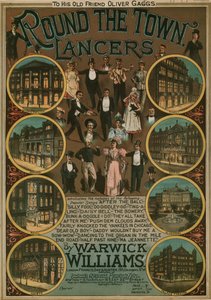 Round the Town Lancers di Warwick Williams; spartito musicale da English School