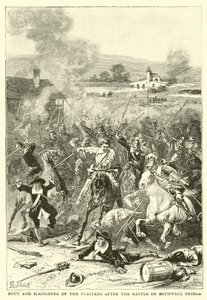 Rout e massacro dei puritani dopo la battaglia di Bothwell Bridge da English School