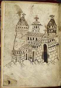 Edificio romanico con tre torri