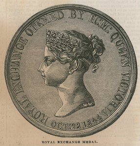 Medaglia della Royal Exchange, coniata per commemorare l