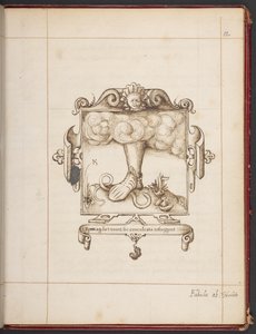 Emblema con motto latino dalla copia di presentazione di George Gascoine di Hemetes the Hermit da English School