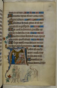 Royal MS 2 B VII f.288r, dal Salterio della Regina Maria, c.1310-20 (pergamena)