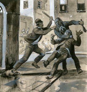 I Royal Marines come poliziotti in borghese nel 1882 assistono la polizia di Dublino contro gli "Invincibili".