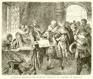 Rodolfo II concede la Carta Boema, o Lettera di Maestà