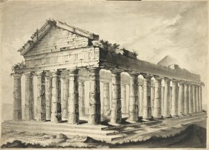 Tempio greco in rovina da English School