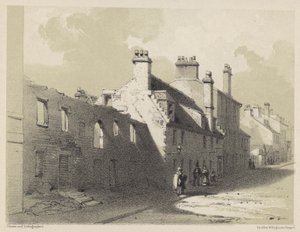 Casa in rovina, Rottenrow (incisione) da English School