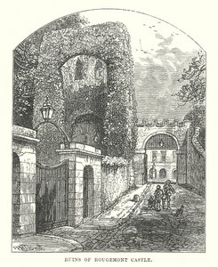 Rovine del castello di Rougemont (incisione) da English School