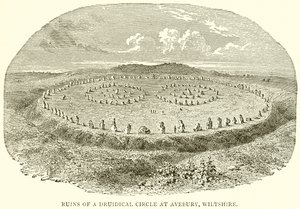 Rovine di un cerchio druidico ad Avebury, Wiltshire