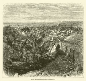 Rovine della sinagoga di Tell-Hum (Cafarnao) (incisione)