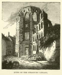 Rovine della Biblioteca di Strasburgo, settembre 1870