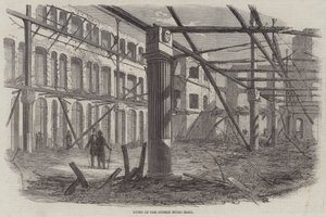 Rovine della Surrey Music Hall (incisione) da English School