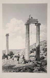 Rovine del Tempio di Apollo Branchidae, pub. 1863 (litografia) da English School