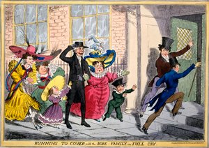 Correndo a coprirsi con la famiglia Bore in pieno grido, c.1830 da English School