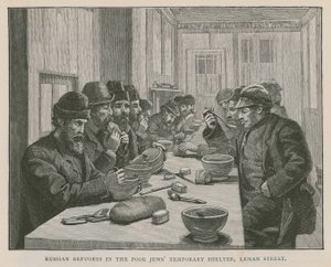 Rifugiati russi nel Rifugio Temporaneo per Poveri Ebrei, Leman Street, Londra da English School
