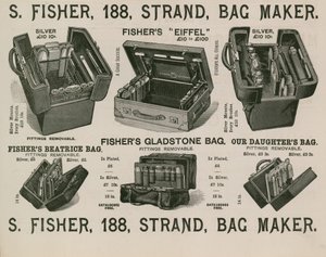 S Fisher, 188 Strand, produttore di borse da English School