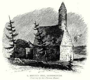 Cella di S Keivin, Glendalough (incisione)