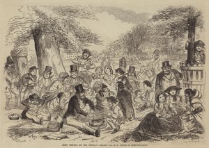 Lunedì di San Martino, o la festa del popolo, un picnic a Hampton Court da English School